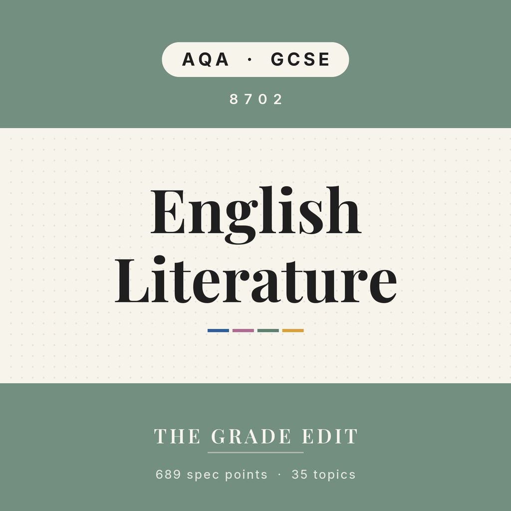 AQA GCSE English Literature revision tracker