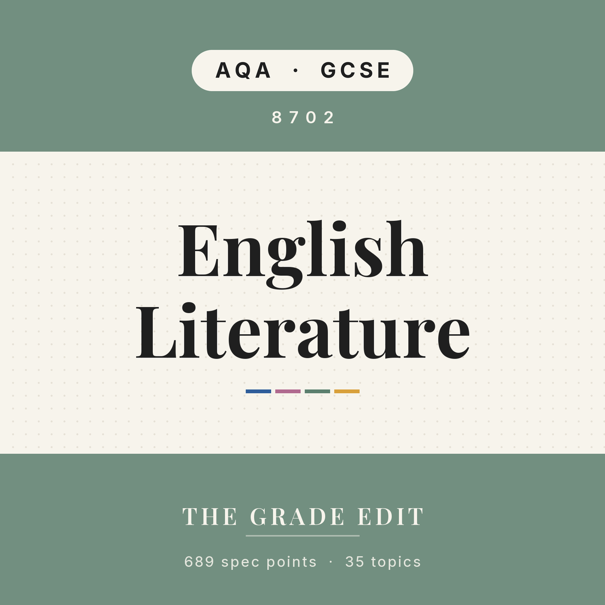 AQA GCSE English Literature revision tracker