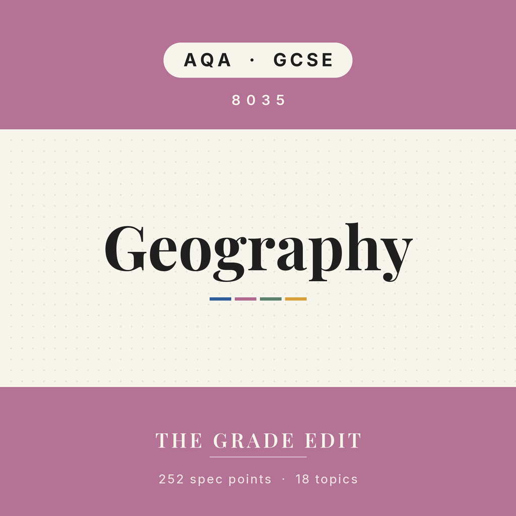 AQA GCSE Geography revision tracker