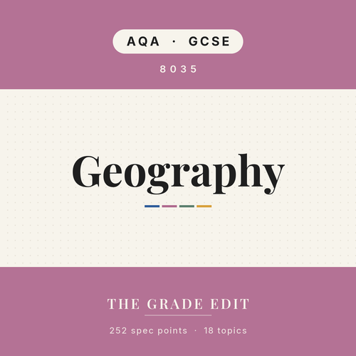 AQA GCSE Geography revision tracker