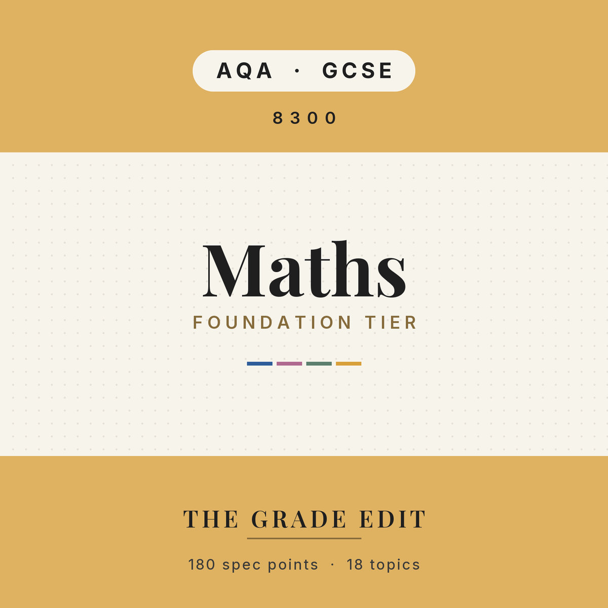 AQA GCSE Maths Foundation revision tracker