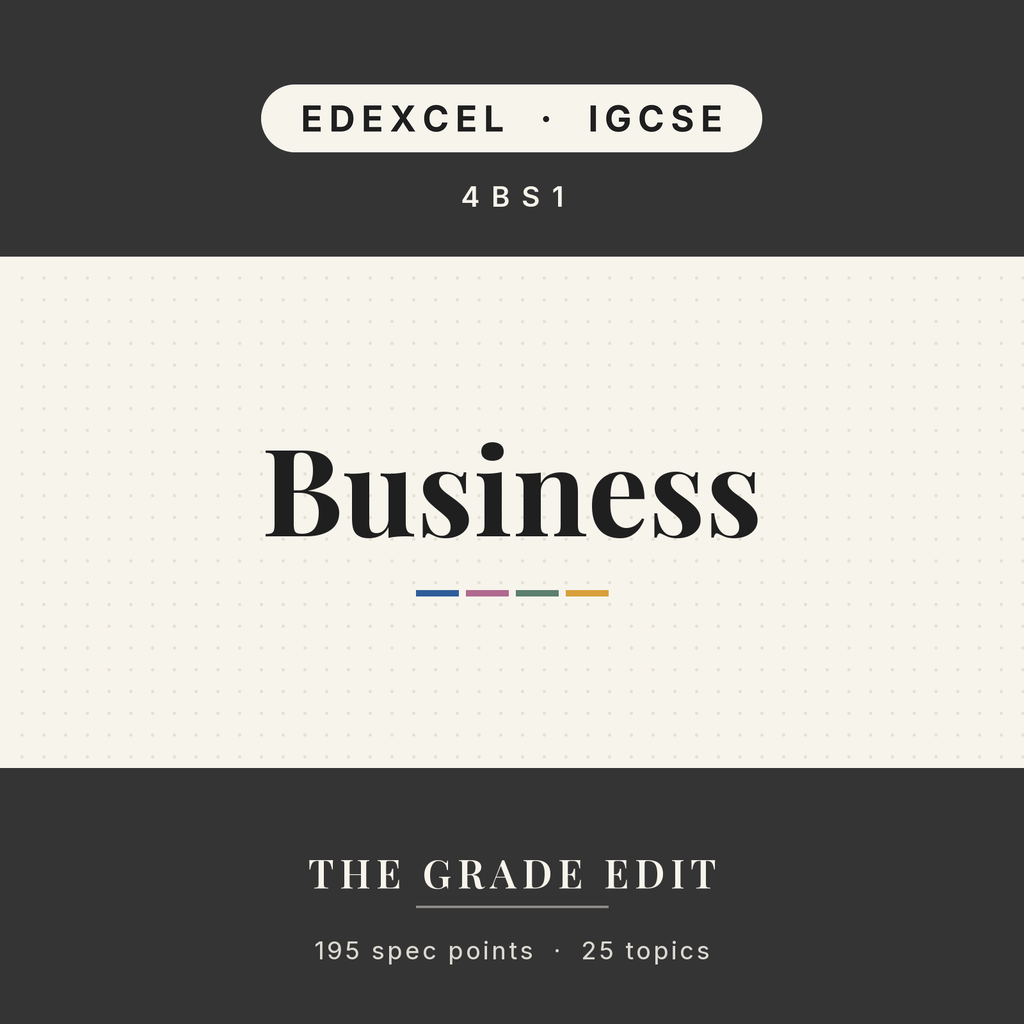 EDEXCEL IGCSE Business revision tracker