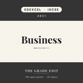 EDEXCEL IGCSE Business revision tracker