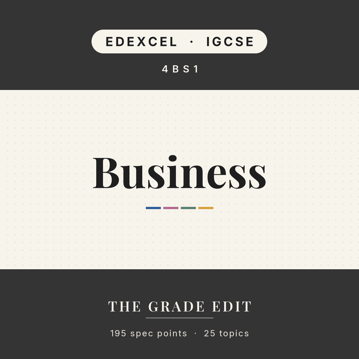 EDEXCEL IGCSE Business revision tracker