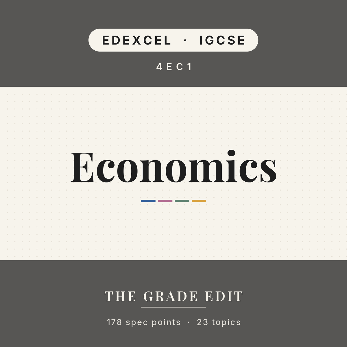 EDEXCEL IGCSE Economics revision tracker