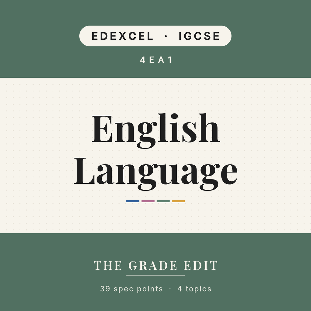 EDEXCEL IGCSE English Language revision tracker