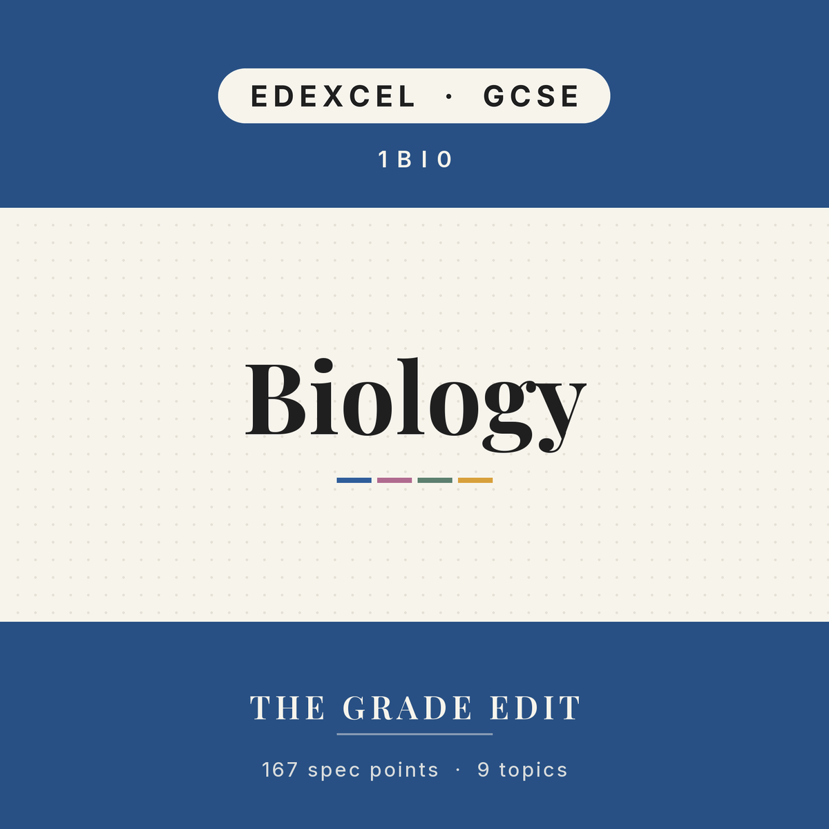 EDEXCEL GCSE Biology revision tracker
