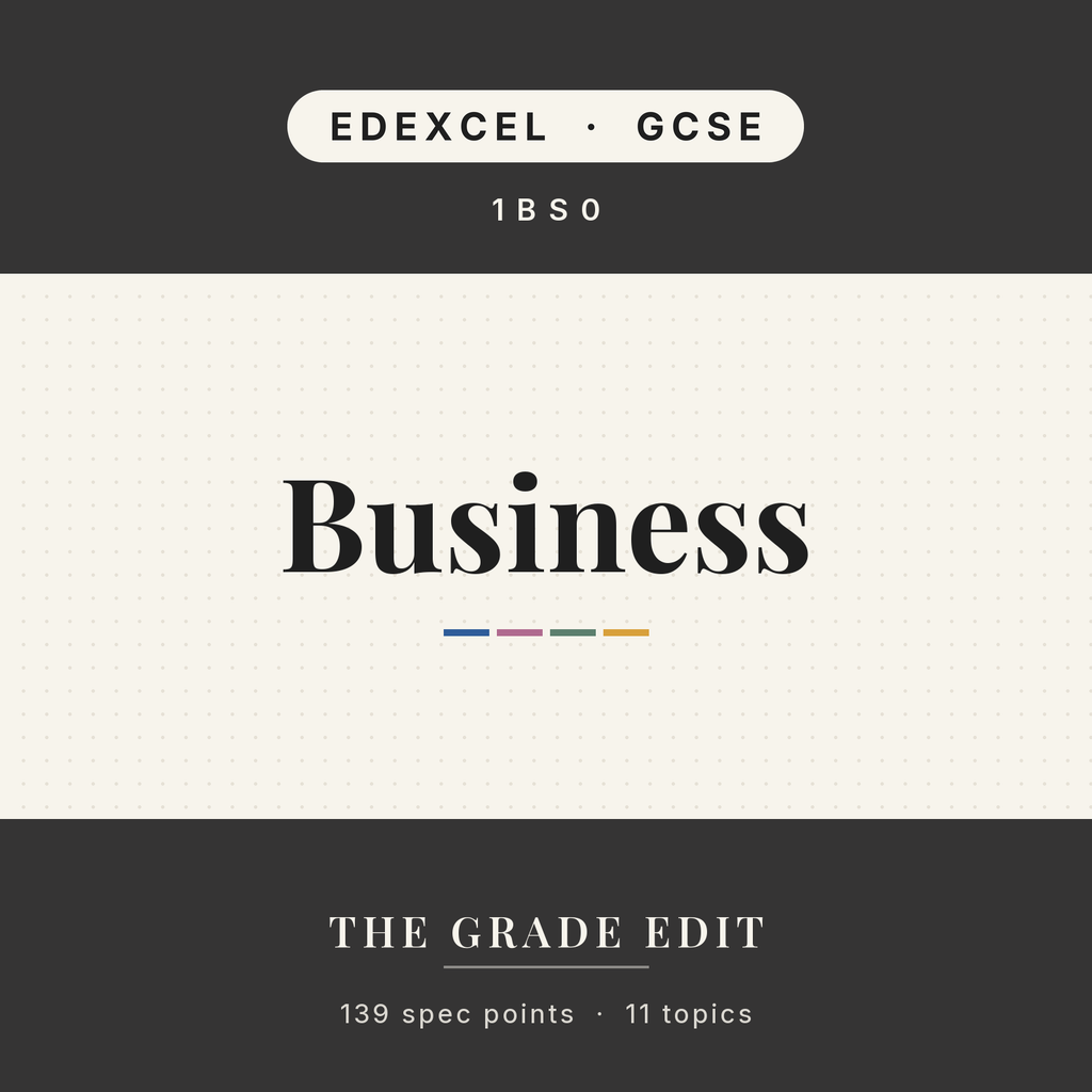 EDEXCEL GCSE Business revision tracker