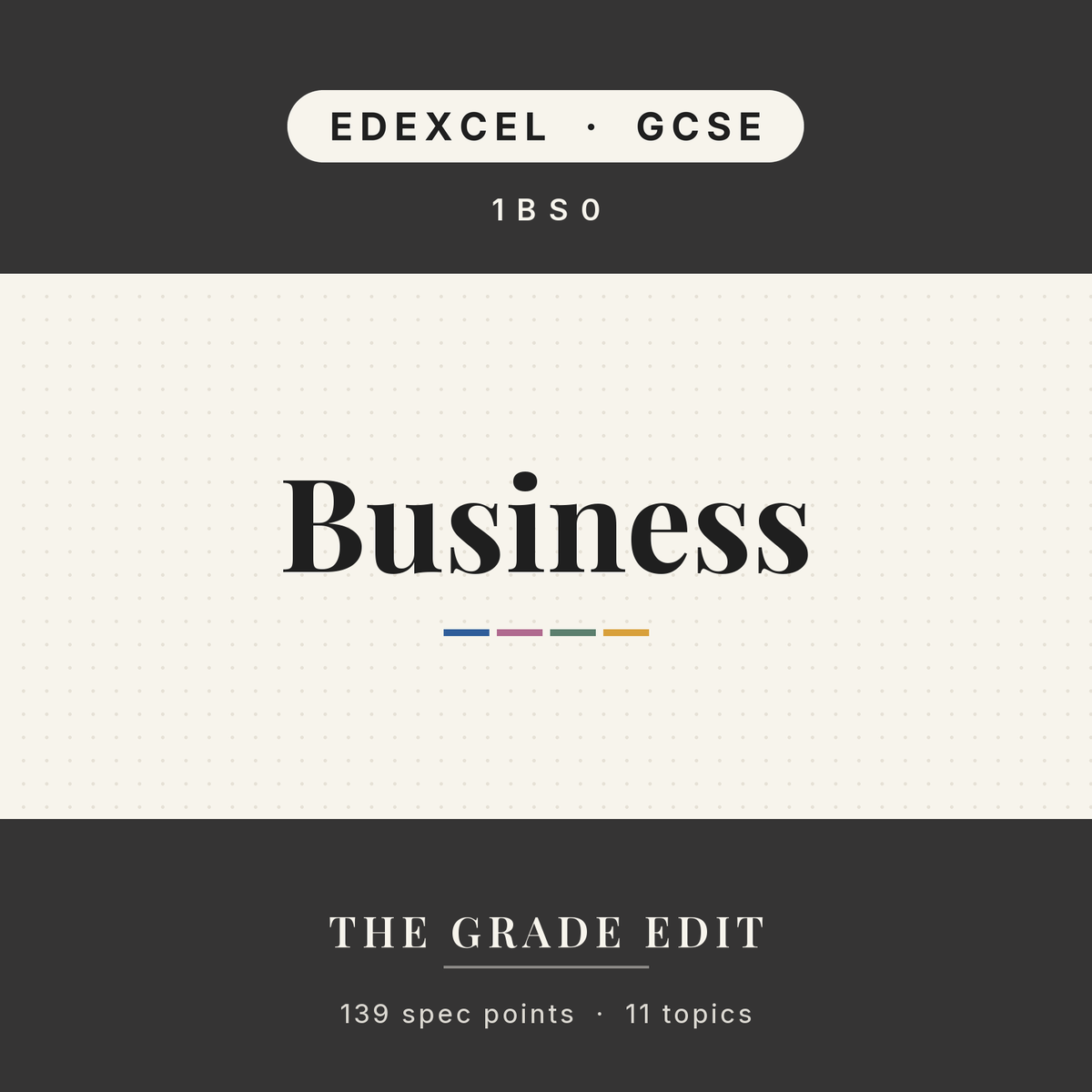 EDEXCEL GCSE Business revision tracker