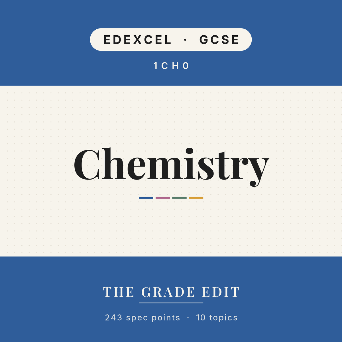 EDEXCEL GCSE Chemistry revision tracker