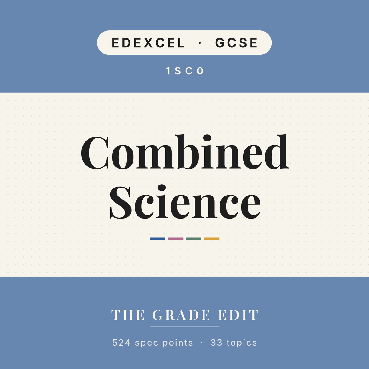 EDEXCEL GCSE Combined Science revision tracker