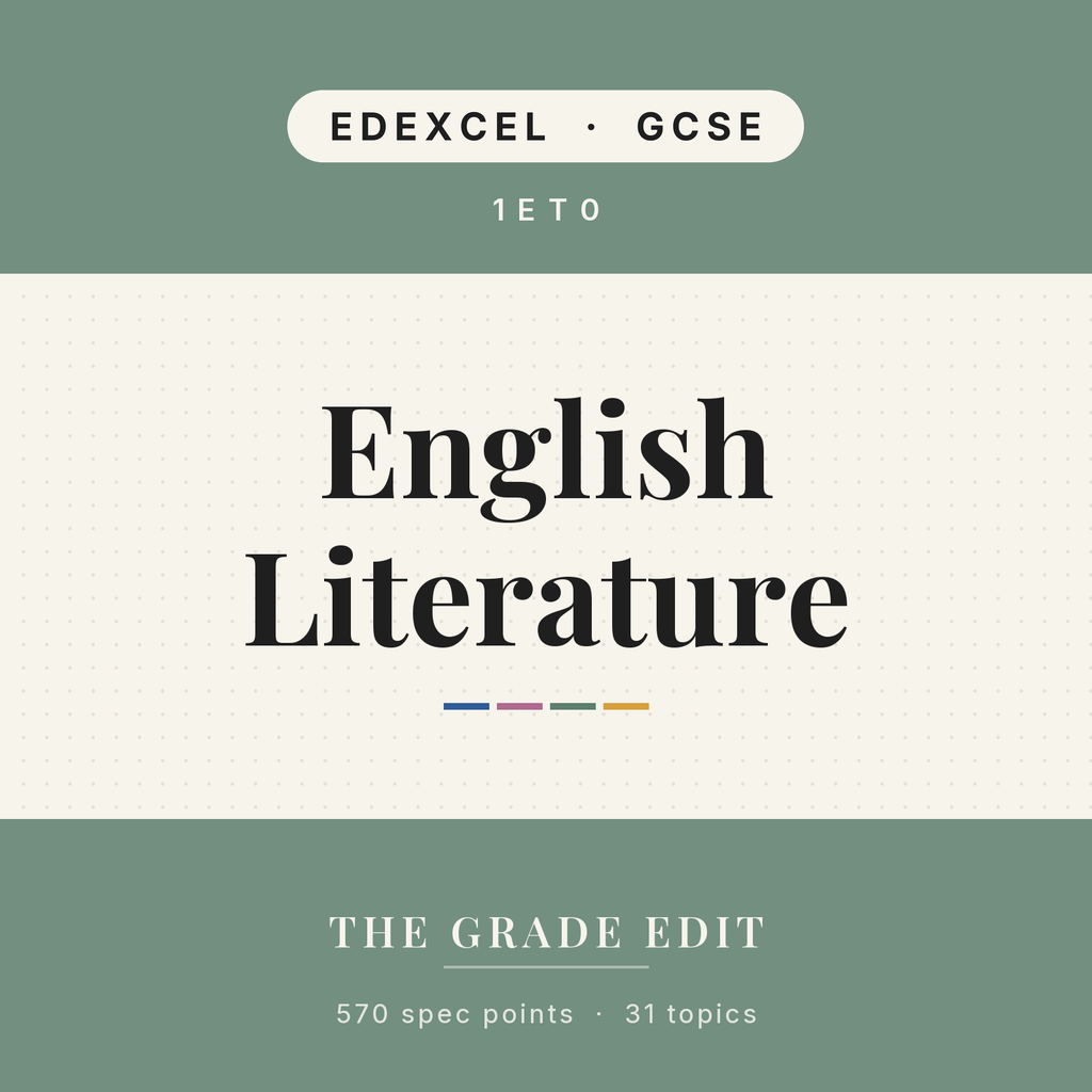 EDEXCEL GCSE English Literature revision tracker