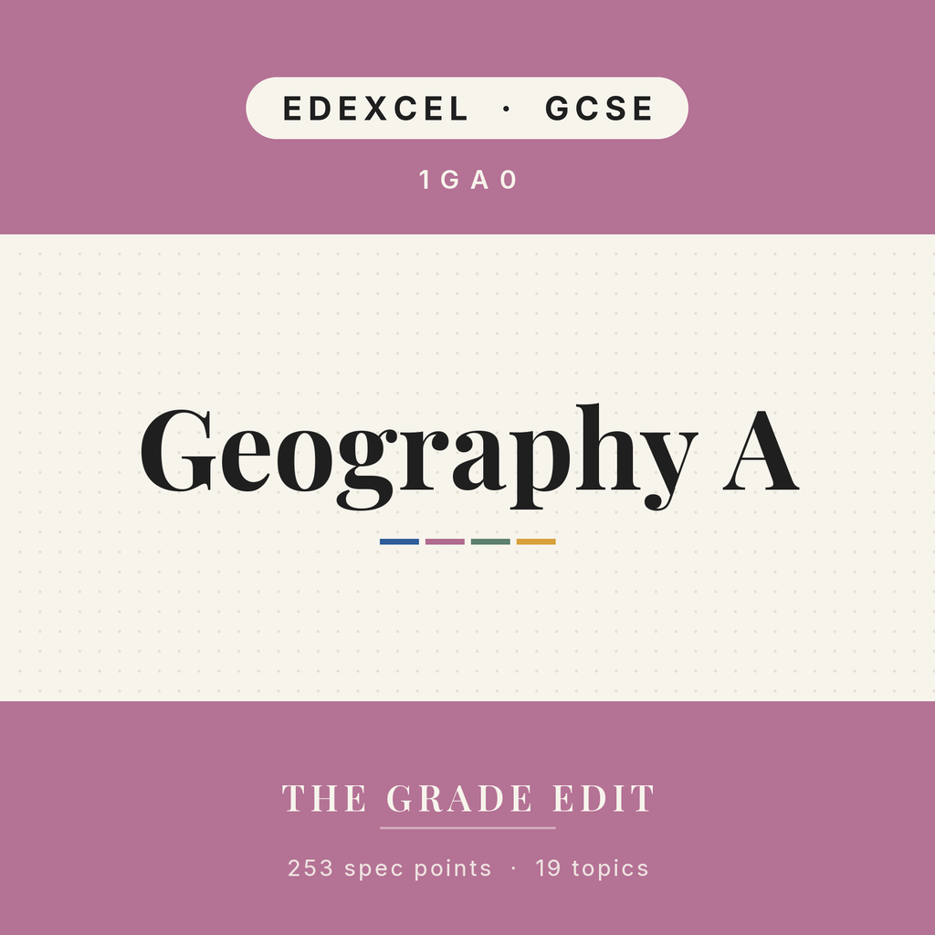 EDEXCEL GCSE Geography A revision tracker