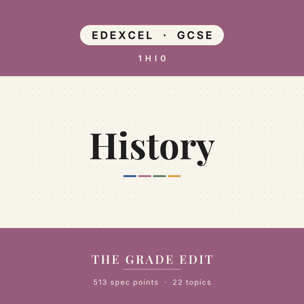 EDEXCEL GCSE History revision tracker