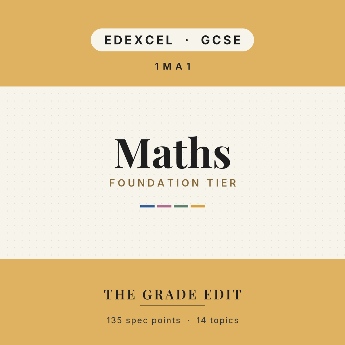 EDEXCEL GCSE Maths Foundation revision tracker