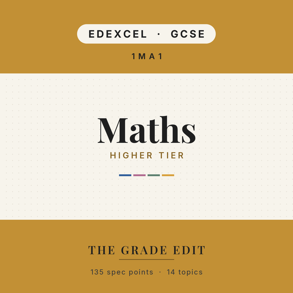 EDEXCEL GCSE Maths Higher revision tracker