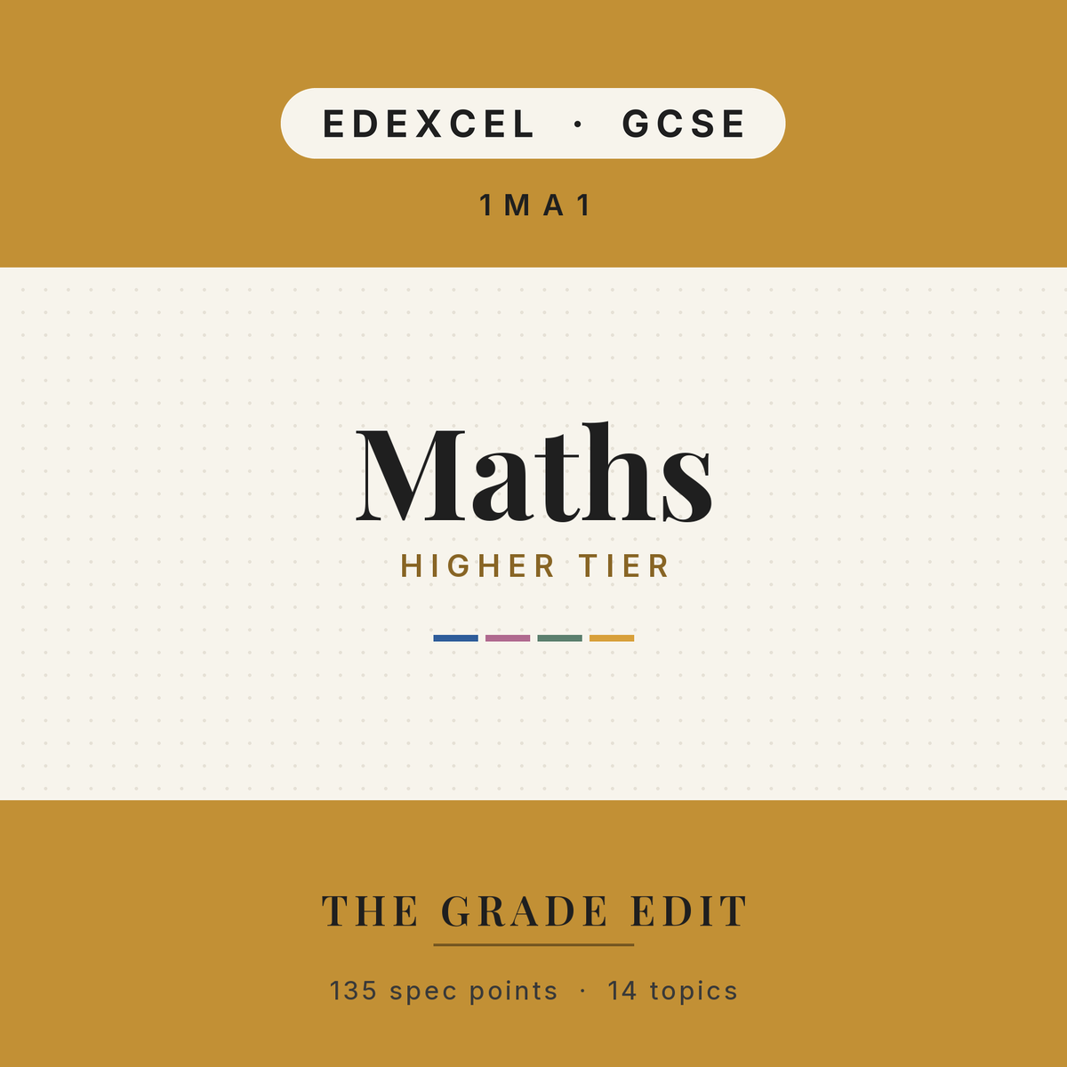EDEXCEL GCSE Maths Higher revision tracker