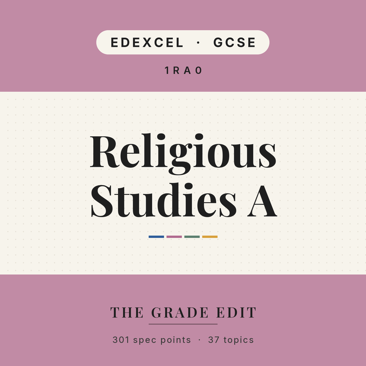 EDEXCEL GCSE Religious Studies A revision tracker