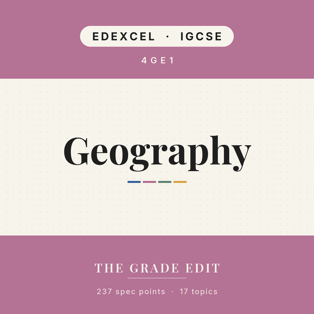EDEXCEL IGCSE Geography revision tracker