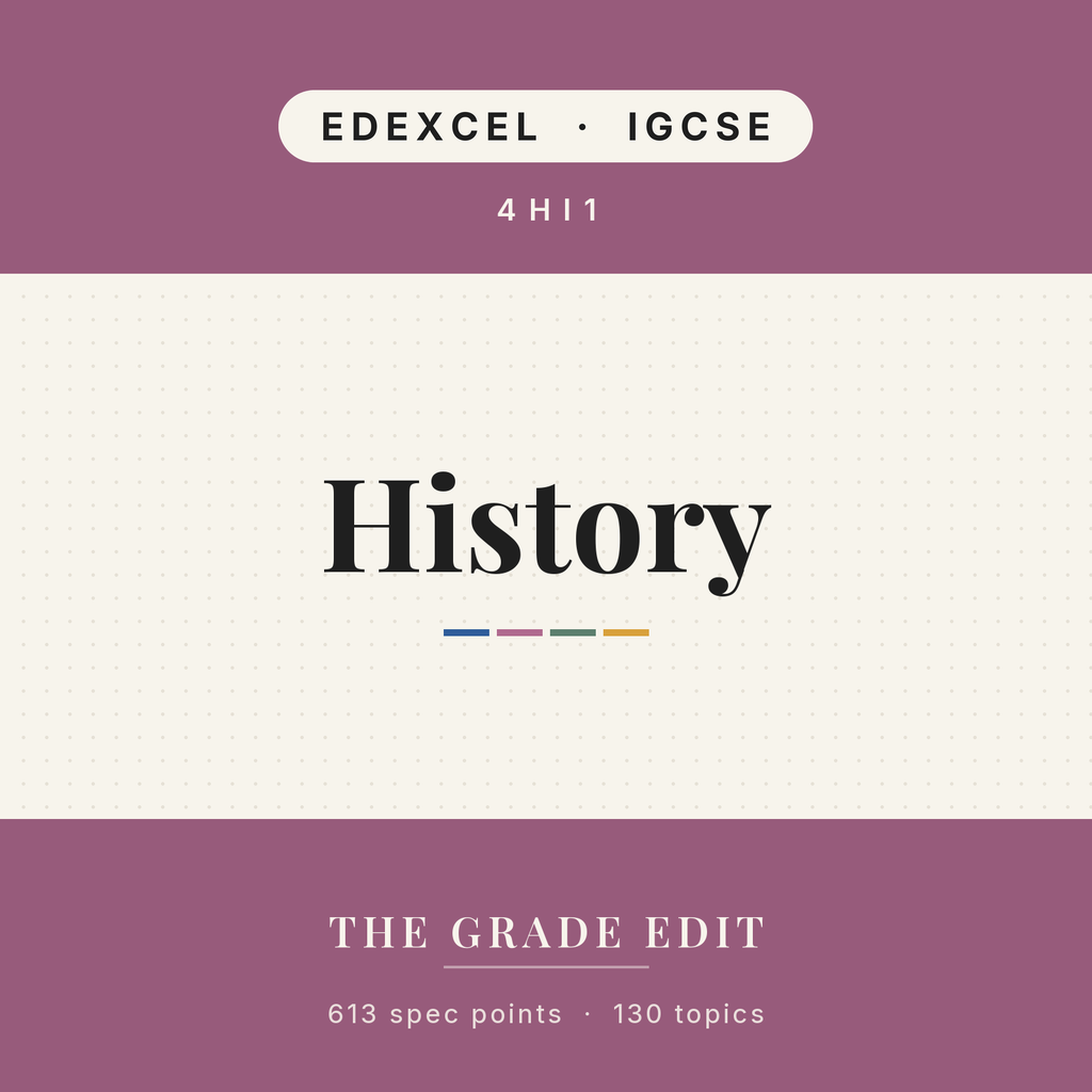 EDEXCEL IGCSE History revision tracker