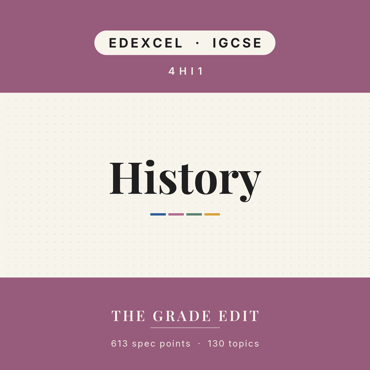 EDEXCEL IGCSE History revision tracker