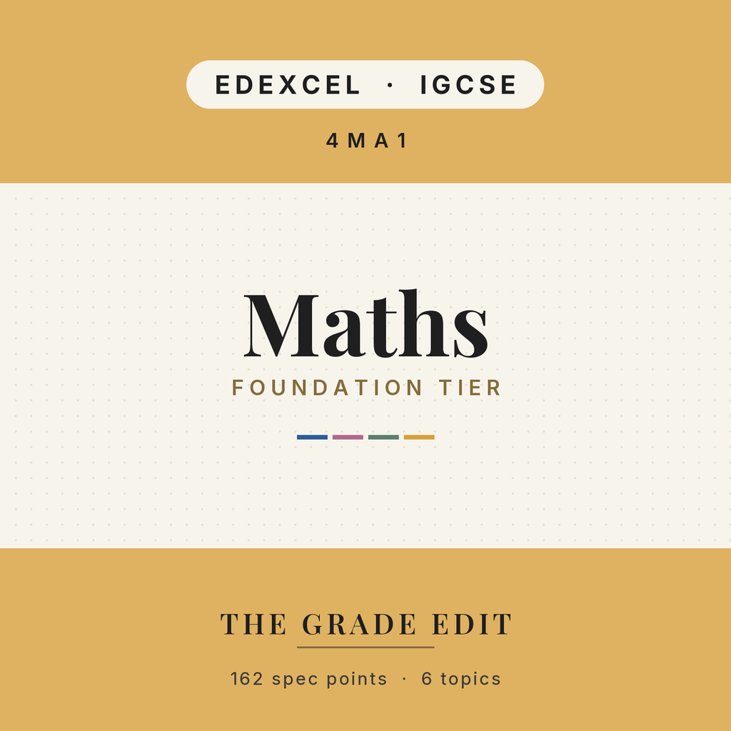 EDEXCEL IGCSE Maths Foundation revision tracker