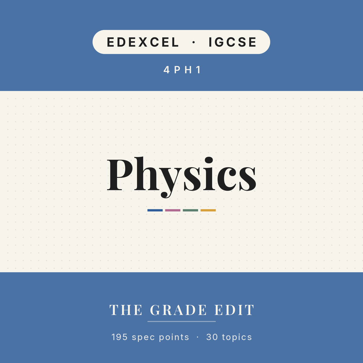 EDEXCEL IGCSE Physics revision tracker