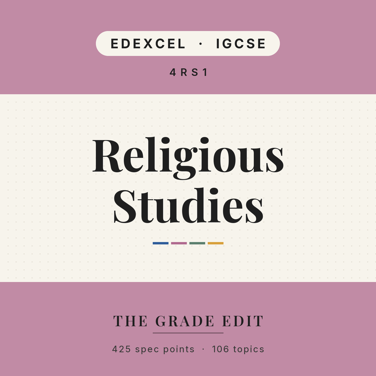 EDEXCEL IGCSE Religious Studies revision tracker