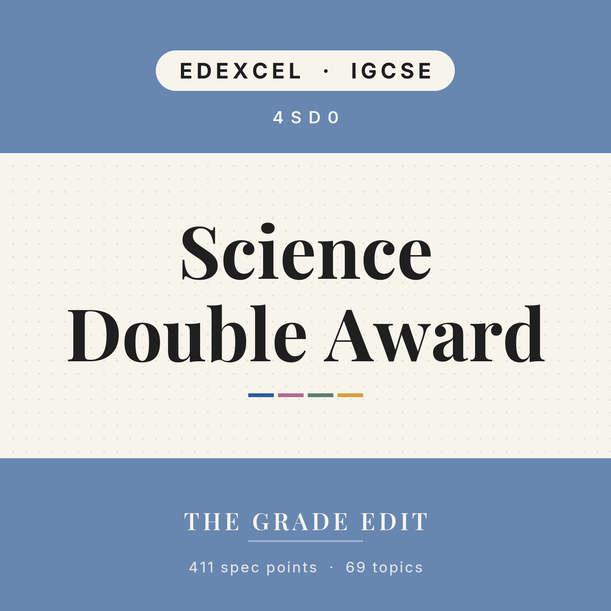 EDEXCEL IGCSE Science Double Award revision tracker