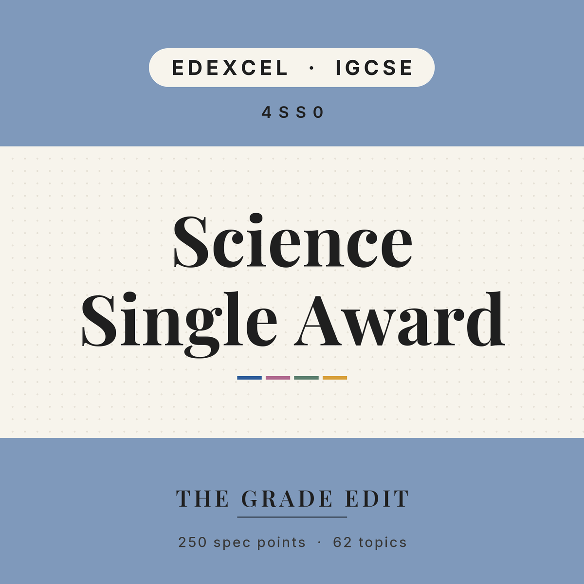 EDEXCEL IGCSE Science Single Award revision tracker